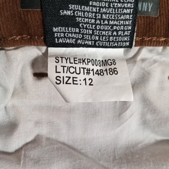 Kut From the Kloth Corduroy Pant Women 34x29, Tag 12 Mia Toothpick Skinny Brown - Picture 13 of 13